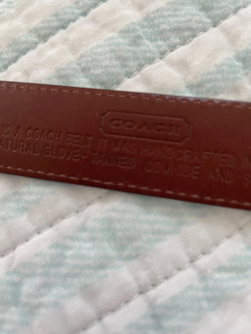Coach Dark Brown Leather Belt with Gold Buckle - Picture 4 of 10